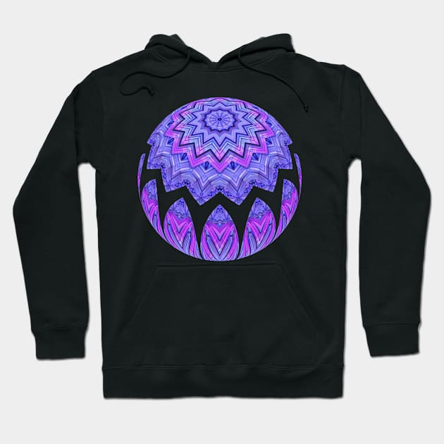 Cool tones mandala in blue and fuchsia Hoodie by lyle58